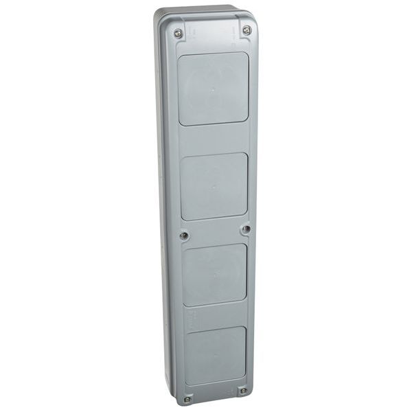 Legrand Anbaumodul Multibox, 3-reihig,anreihbar an 3-reihige Plexo³ Feuchtraumve