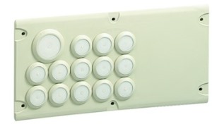 Legrand Cabstop IP55, Kabeleinführungsplatte, Anzahl der Einführungen: 14 Legrand Cabstop IP55, Kabeleinführungsplatte, Anzahl der Einführungen: 14