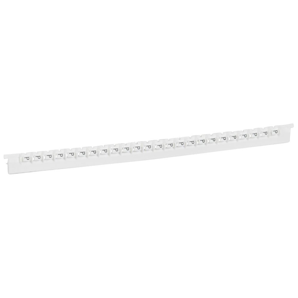 Legrand Kennzeichnungssystem Memocab, Buchstabe:P (Schwarz auf Weiß)