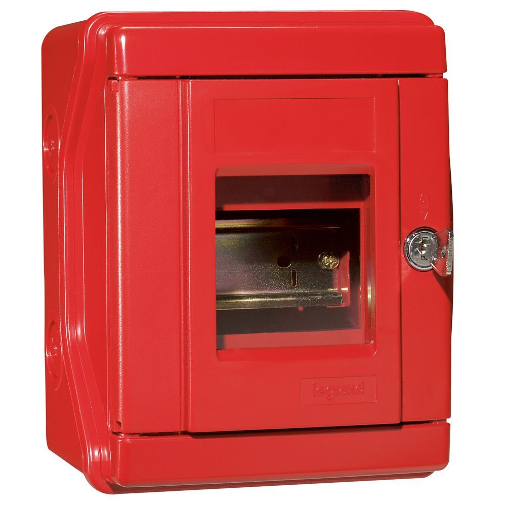 Legrand Sicherheitskasten IP55- IK07, für 4 Module 17,5mm, mit Hutprofilschiene