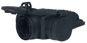 Legrand Kupplung SCHUKO 3-fach Gummi IP44