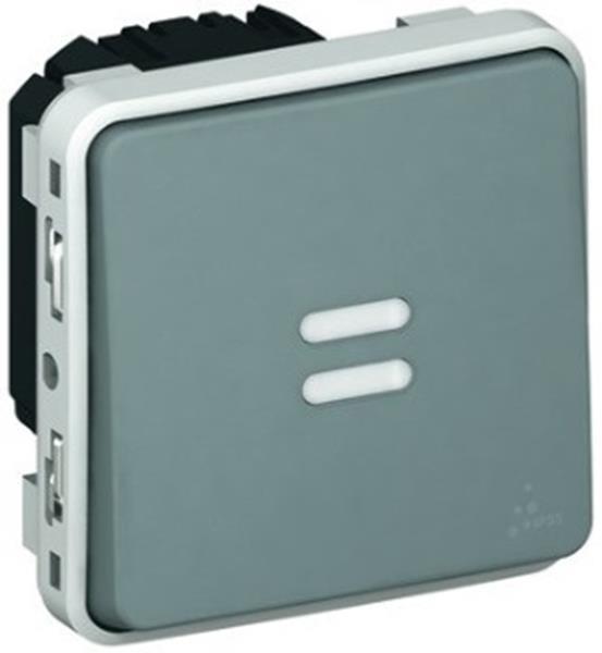 Legrand Plexo Classic Feuchtraum Aufputz Zeitschalter 2-Leiter Farbe: Grau