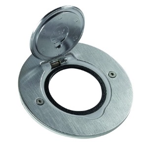 Legrand Deckelsatz 1x2-Modul Inox Rund