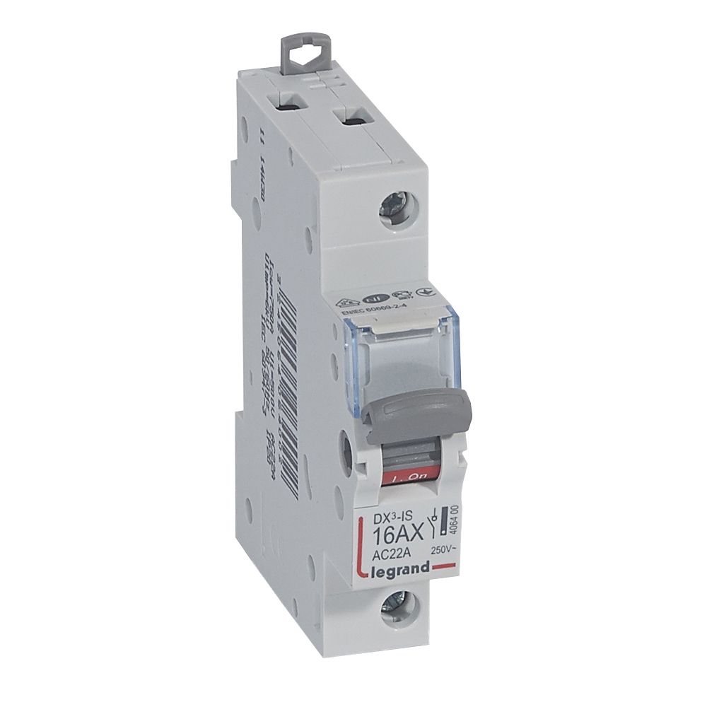 Legrand Lasttrennschalter DX3, 1-polig, 16A 250 VAC, Gebrauchskategorie AC-22A,