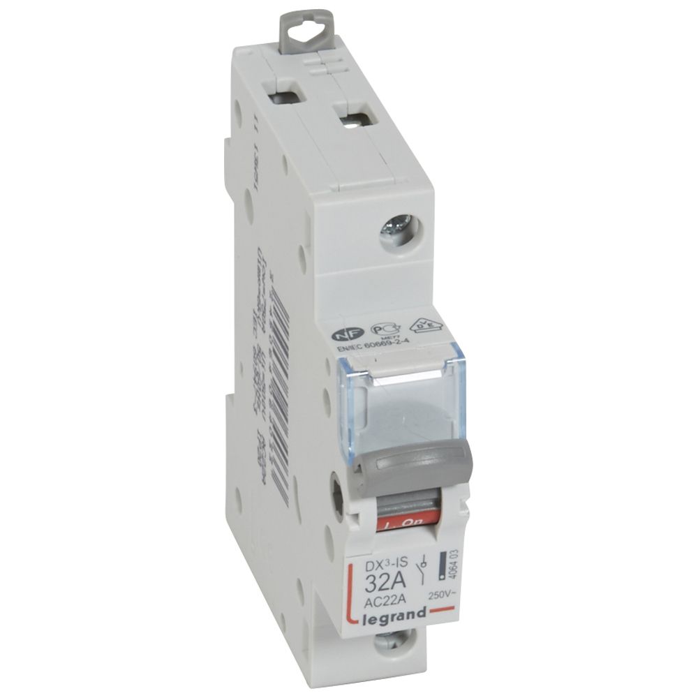 Legrand Lasttrennschalter DX3, 1-polig, 32A 250 VAC, Gebrauchskategorie AC-22A