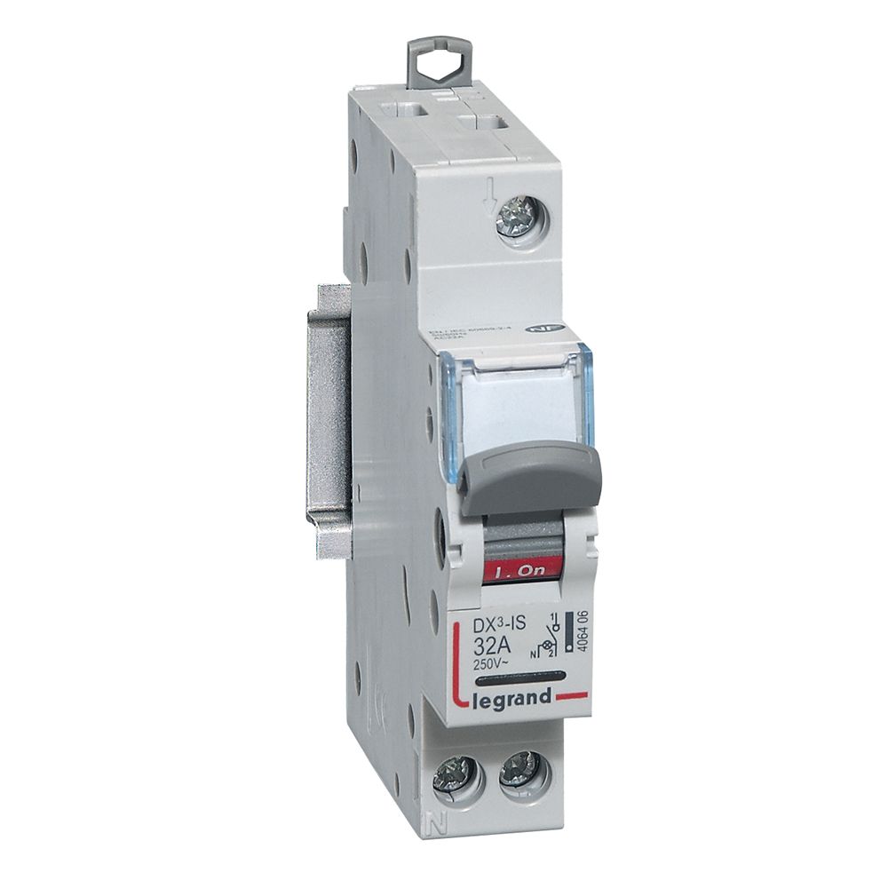 Legrand Lasttrennschalter DX3,1-polig, 32A 250VAC, beleuchtet,Gebrauchskategorie