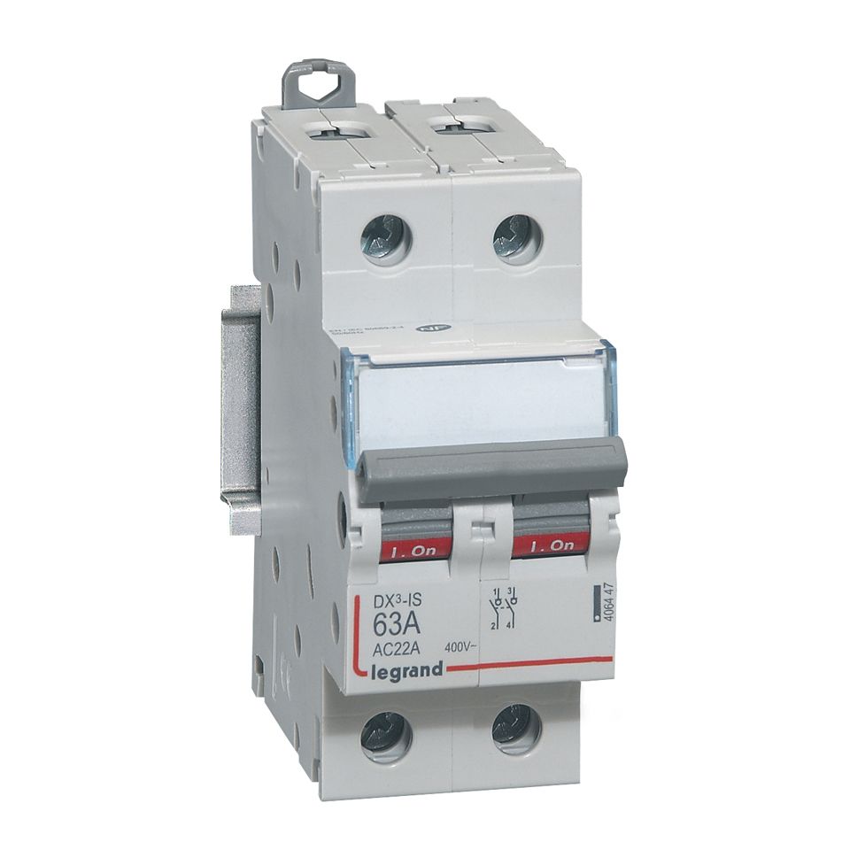 Legrand Lasttrennschalter DX3, 2-polig, 63A 400 VAC, Gebrauchskategorie AC-22A