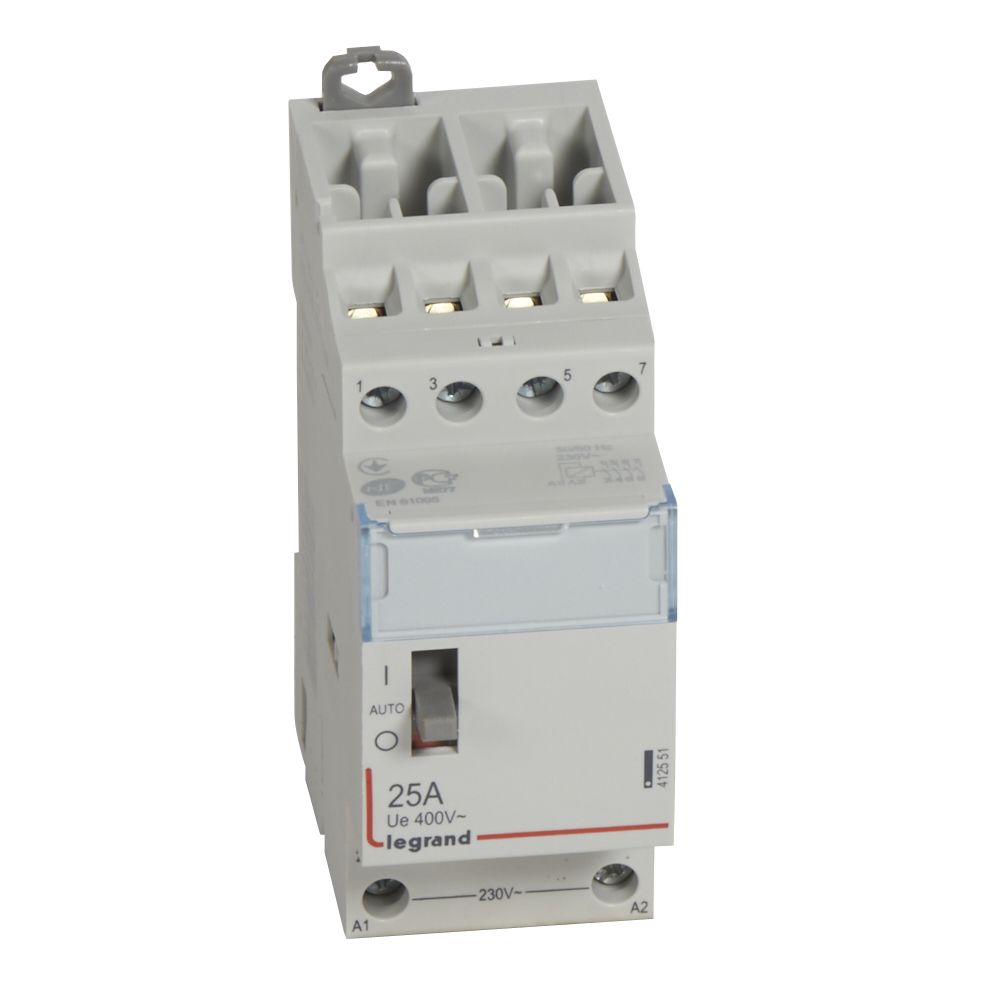 Legrand CX3 Schütz 230V 25A, 4 Schliesser, mit Handschalter