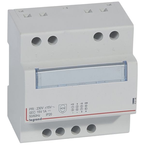 Legrand Spannungsversorgung, Prim.230V/50Hz, Sek. 15V DC, Strom 1A, 5 TE