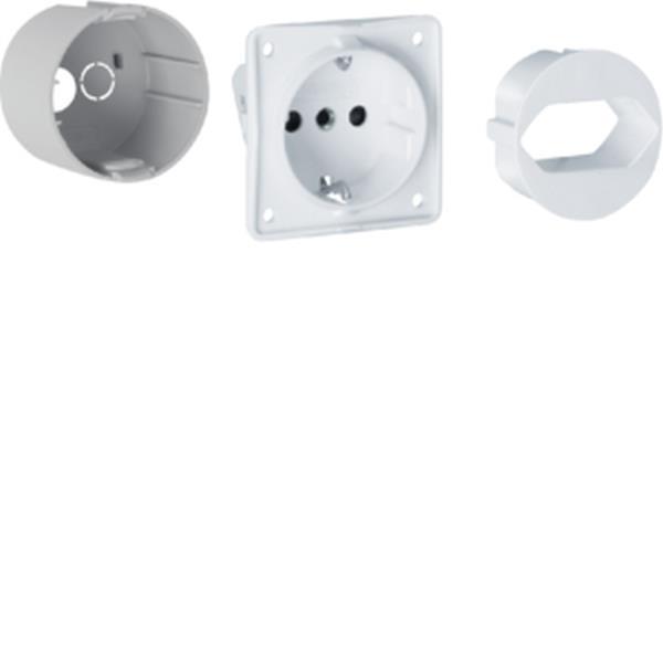 Hager Ausbaupaket,volta,hybrid, Schuko+adapter