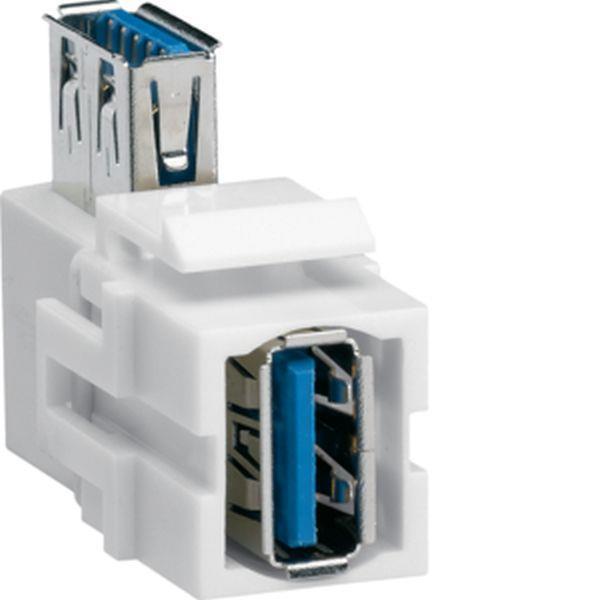 Hager Keystone Kupplung,universal,USB3.0,90°