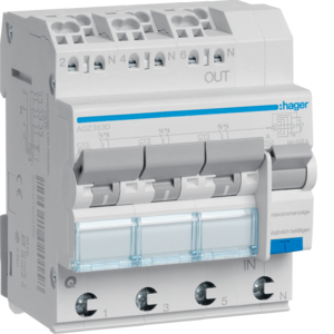 Hager FI-LS 3X 1P+N 6kA C-13A 30mA Typ A QC