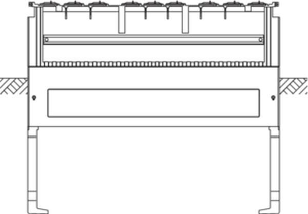 Hager Festplatzsockel Größe 2, mit 9 Einführ.