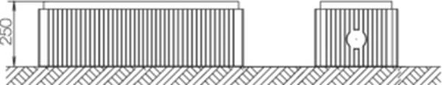Hager Bodenaufbausockel Größe 1, H:250mm