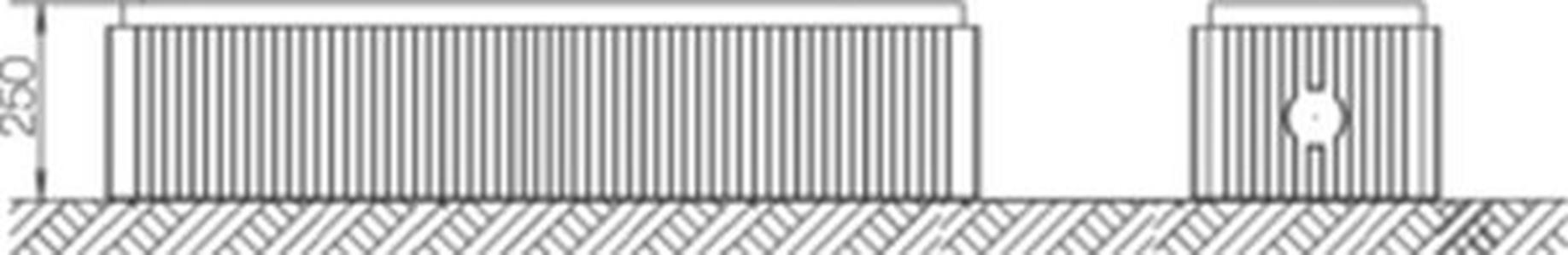 Hager Bodenaufbausockel Größe 2, H:250mm
