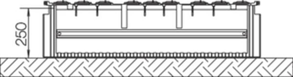 Hager Bodenaufbausockel Festplatz,Gr.2,H:250mm