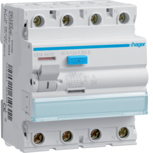 Hager FI-Schalter 4P 6kA 40A 30mA Typ A 110V