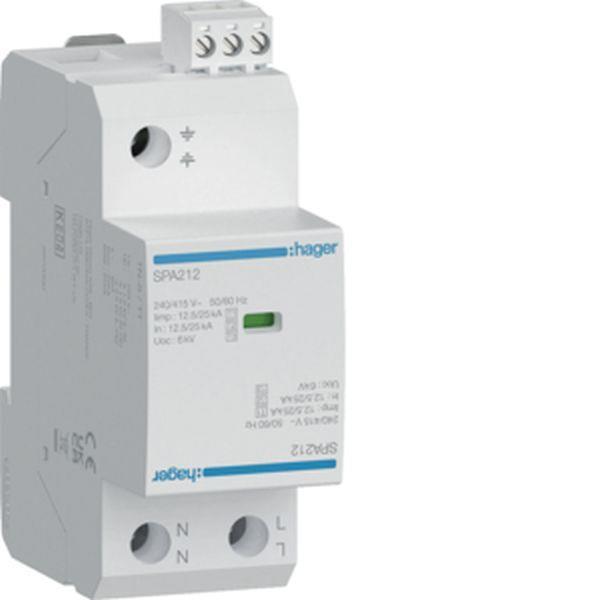 Hager Überspan. T1+T2+T3 2P 12.5kA FM TNS/TT