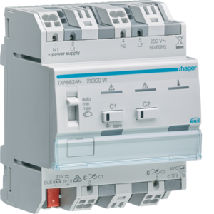 Hager Univ.-Dimmaktor 2f KNX easy, 2x300W