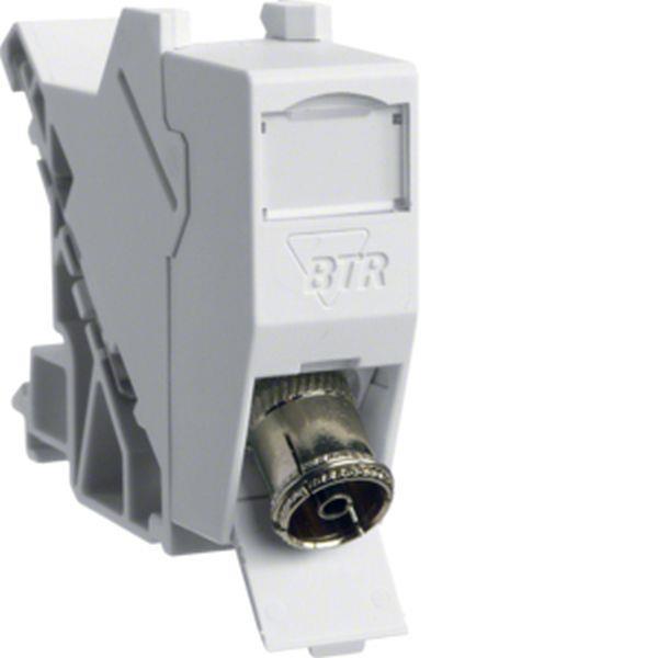 Hager KOAX Modul,universal, F/IEC (Buchse) REG Hager KOAX Modul,universal, F/IEC (Buchse) REG