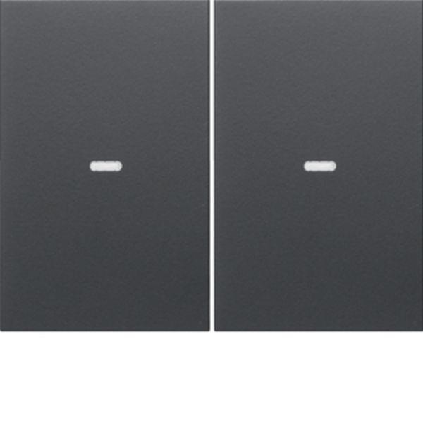 Berker Abdeckung 2f. Tastsen.-Modul K.x anth