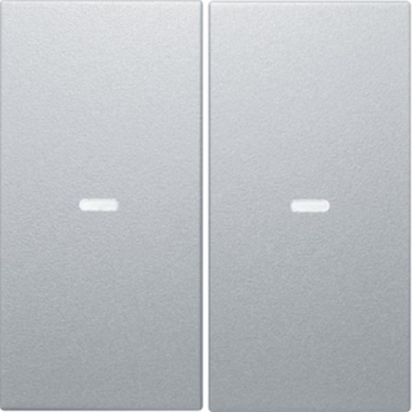 Berker Abdeckung 2f. Tastsen.-Modul S/B Alu