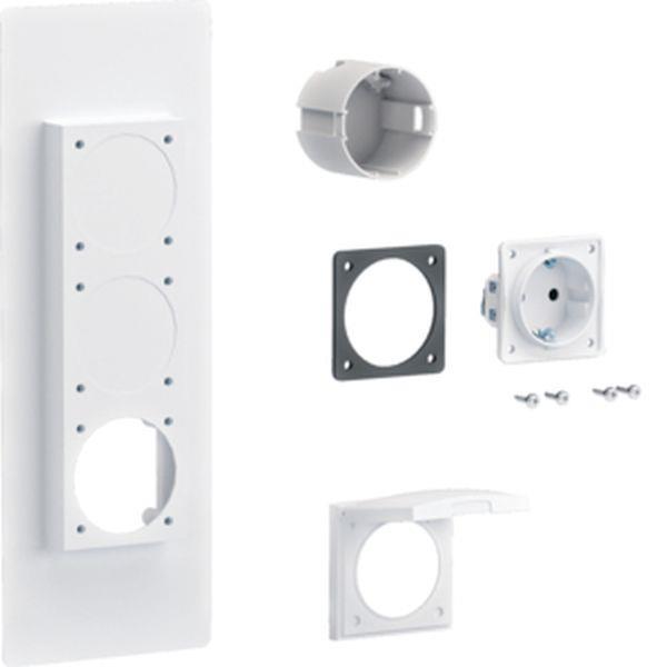 Hager Steckdosenflansch,universZ,Schuko