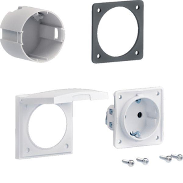 Hager Bestückungspaket,univ.Z,Steckd.-Flansch