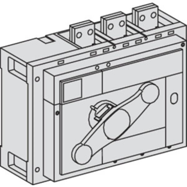Schneider Lasttrennschalter ComPact INS1000 4P 1000A Festeinbau mit rotem Drehan