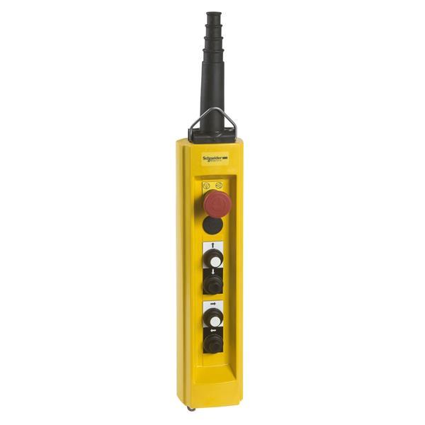 Hängetaster XAC-B, 4 Drucktaster 1 Not-Halt/Not-Aus-Taster
