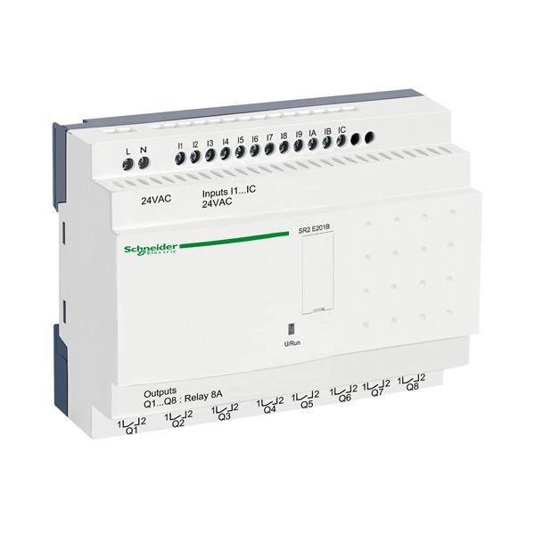 SPS-Steuerrelais, Zelio Logic, kompakte Ausführung, 20 E/A, 24 VAC, Uhr