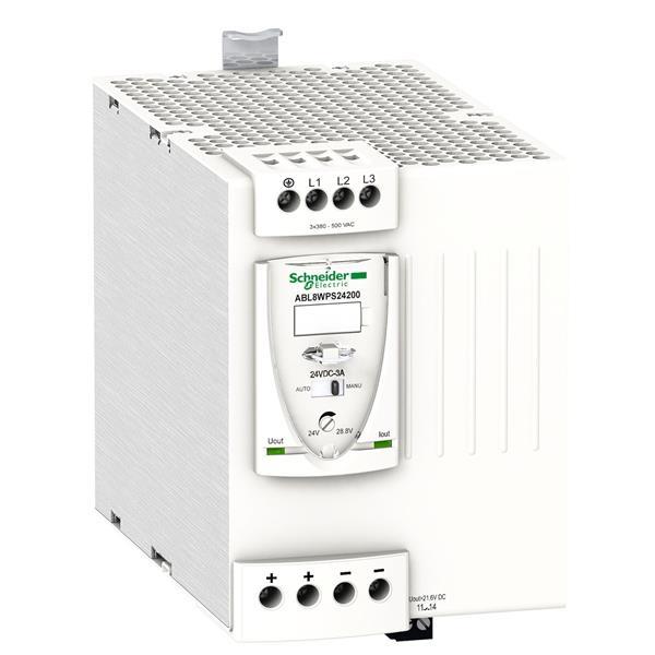 Spannungsversorgung, Modicon ABL8, Universal, getaktet, 380-500V AC, 3-phasig, 2