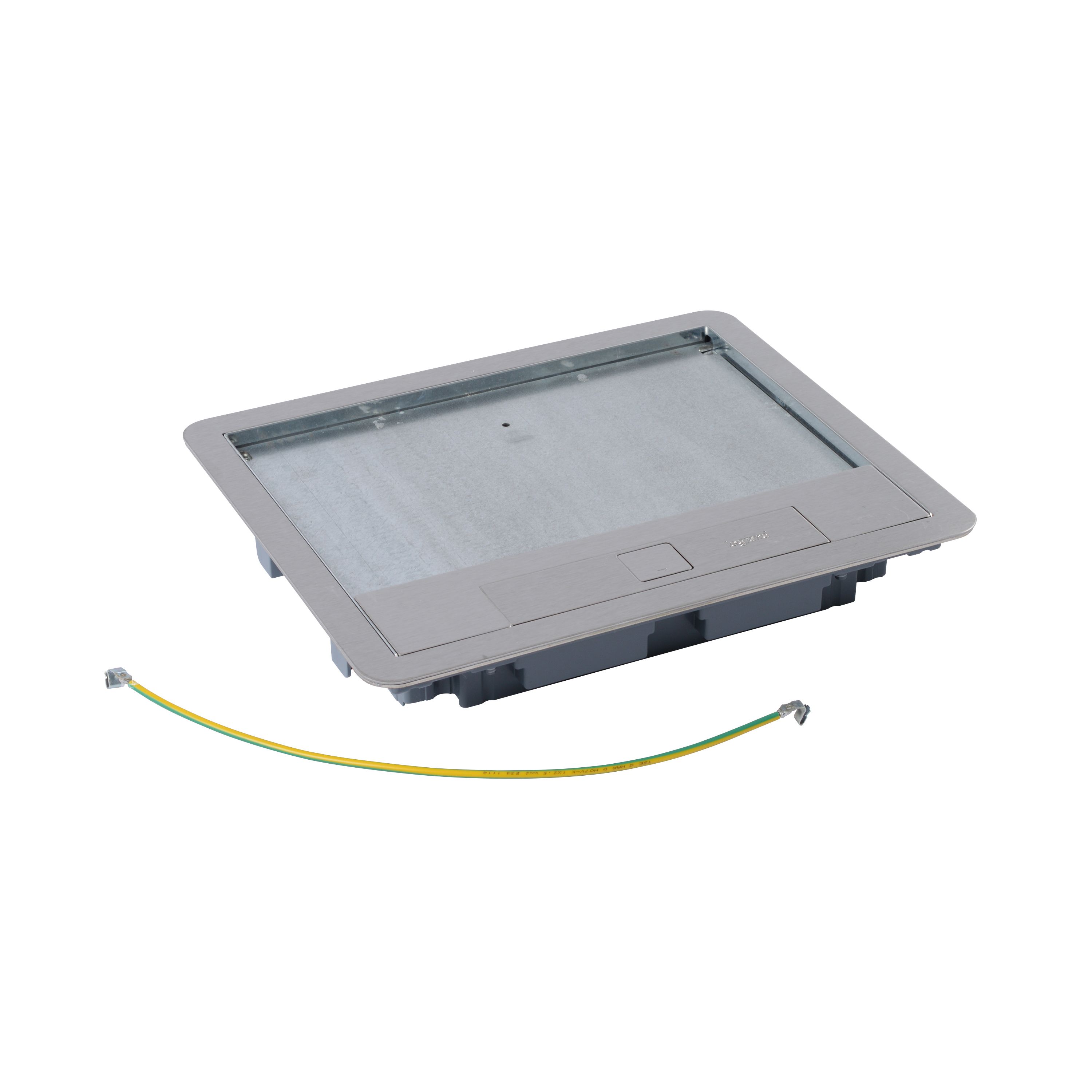 Legrand Deckel für Gerätebox mit Teppichrand, 12/18 Module, Edelstahl