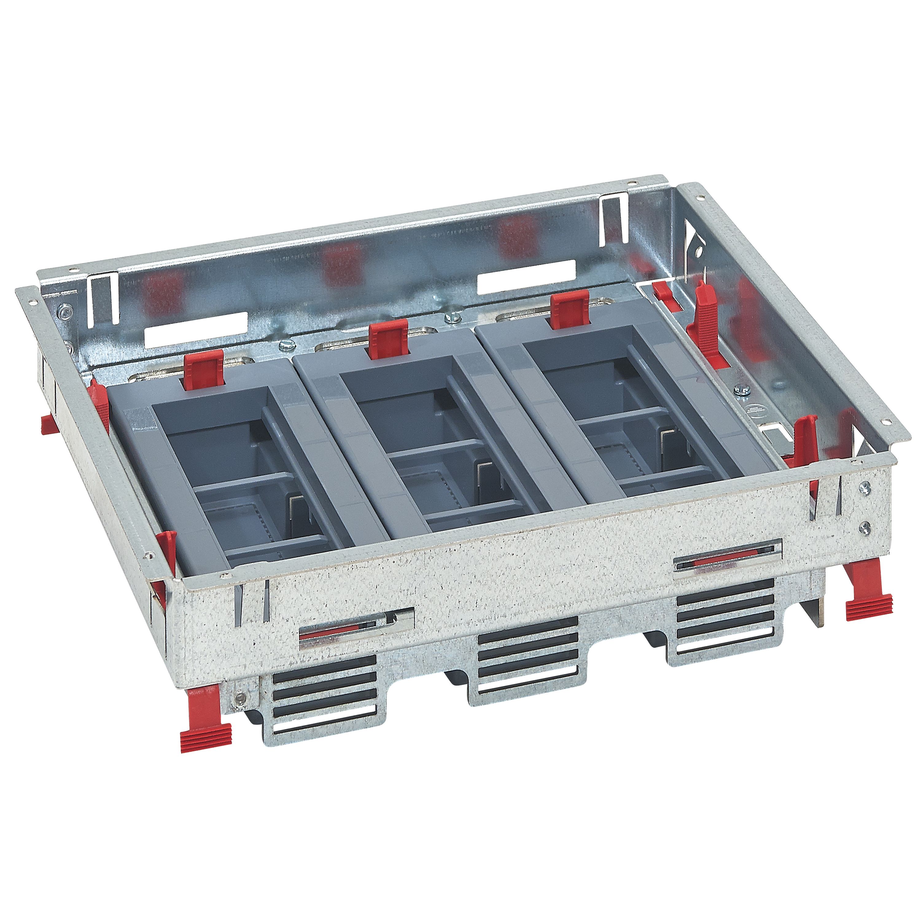 Legrand Gerätebox mit Teppichrand 18 Module horizontal