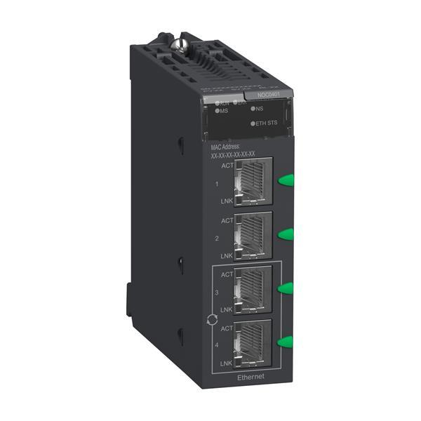 Modicon M340 Ethernet-Modul IO-Scanner für EtherNet/IP und Modbus TCP, 4 x RJ45