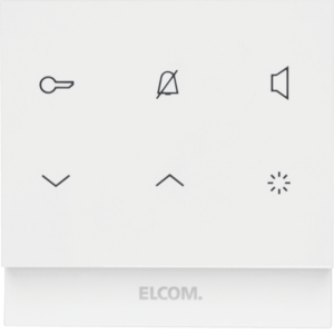 Elcom Audio Innenstation TOUCH eckig Aufputz, 2Draht Sprechanlagen, polarweiß gl