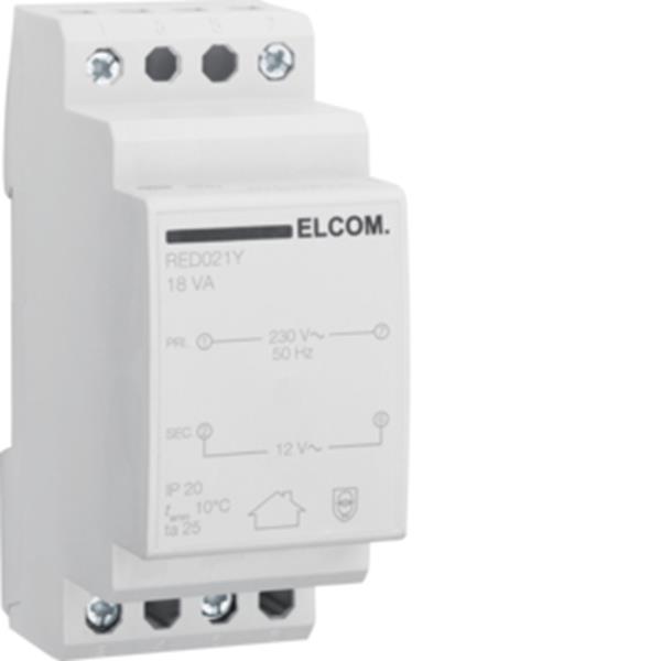 Elcom Trafo 230V/12V~ 1,5A REG