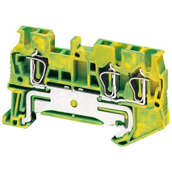Linergy Erdungsklemme, 2,5mm2, eine Ebene, 1x2, Feder, grün-gelb