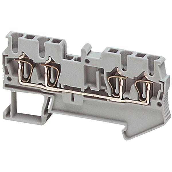Linergy Klemmleiste zur Durchleitung, 2,5mm2, 24A, 1 Ebene, 2x2, Feder, grau