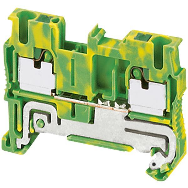 STECKKLEMME, SCHUTZERDE, 2 PUNKTE, 2,5MM², GRÜNGELB