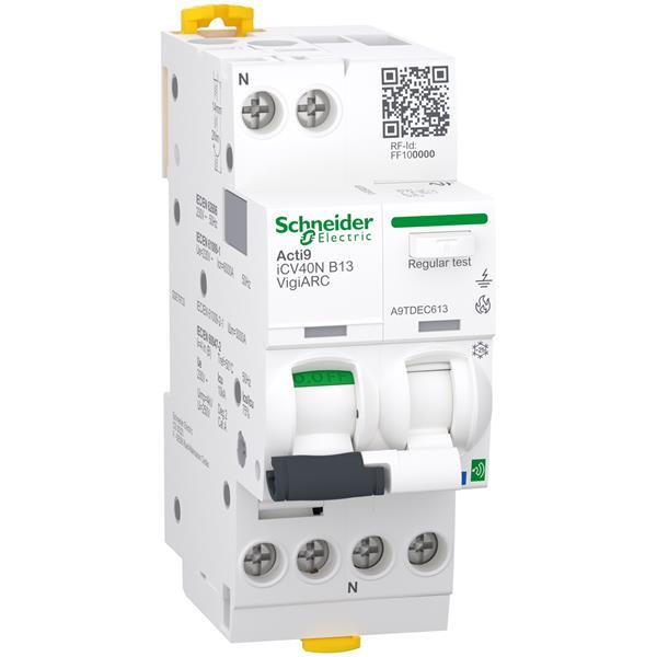 Acti9 iCV40N VigiARC Active, AFDD + FI/LS + Kom., 1P+N, 13A, B, 30mA, A-SI, 6kA