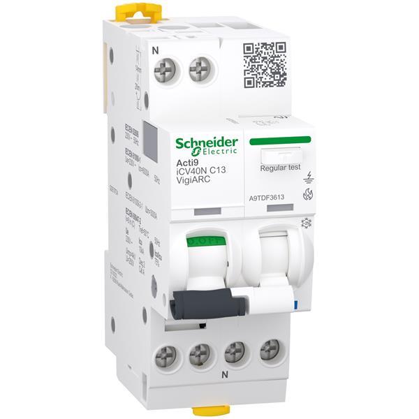 Acti9 iCV40N VigiARC, AFDD + FI/LS, 1P+N, 13A, C-Char., 30mA, Typ A-SI, 6000A