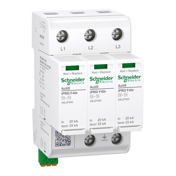 Überspannungsableiter, Acti9 iPRD F40r, Typ 2+3, Schutzmodule steckbar, 3P, Imax