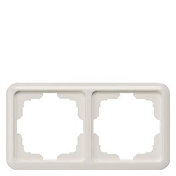 Siemens DELTA profil titanweiß Rahmen 2-fach, mit großem Ausschnitt, 151x80 mm