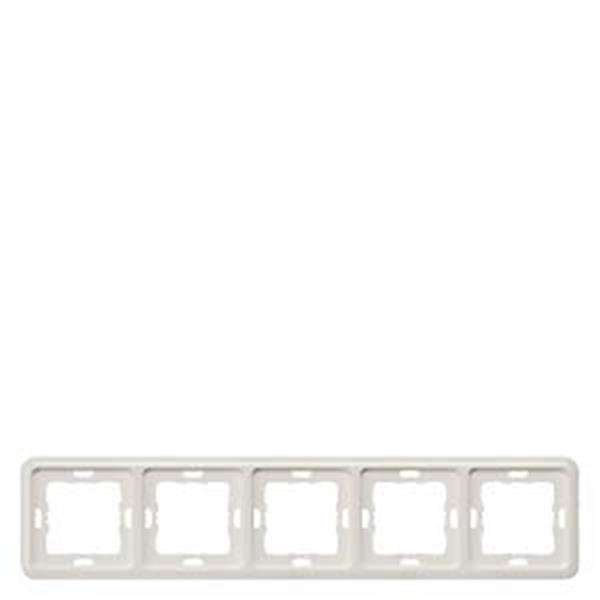 Siemens DELTA profil titanweiß Rahmen 5-fach, 364x80 mm