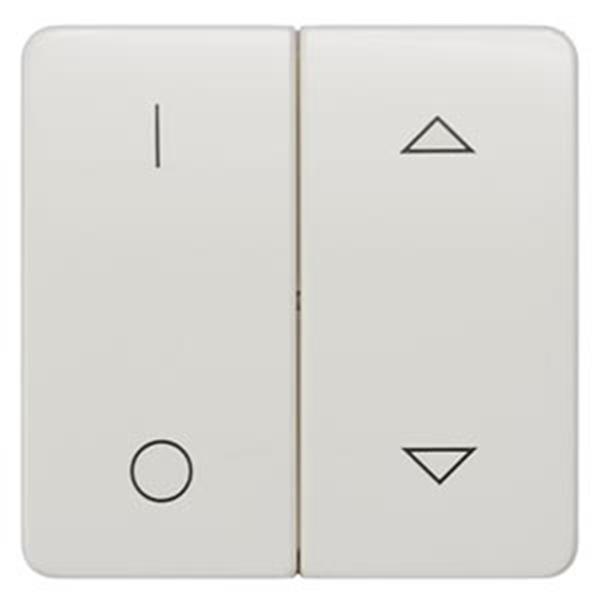 Siemens DELTA profil Wippe mit Symbolen I/O und Jalousie für Ausschalter, titanw