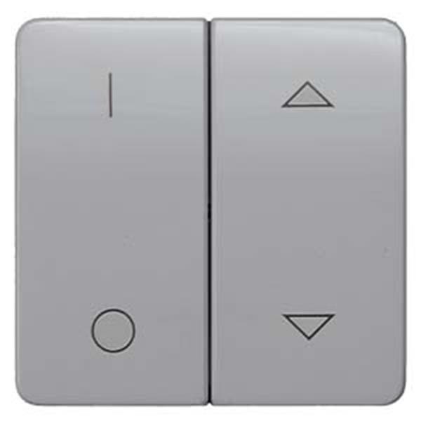 Siemens DELTA profil Wippe 2-fach mit Symbolen I/O und Jalousie für Ausschalter,