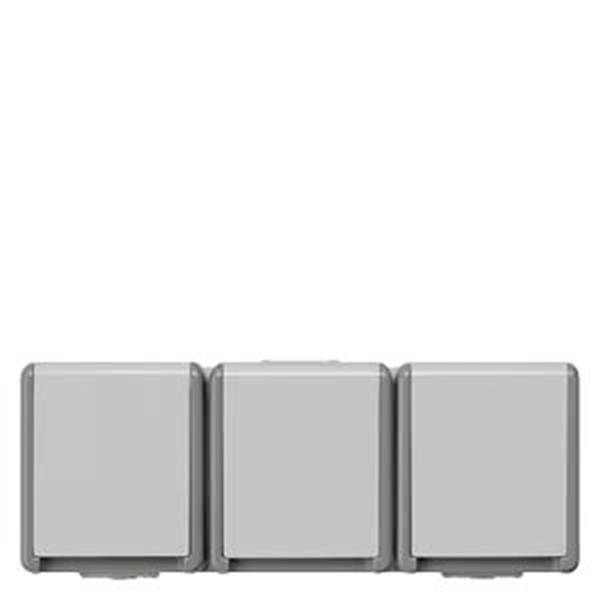 Siemens DELTA fläche IP44 AP SCHUKO-Steckdose 3-fach waagerecht