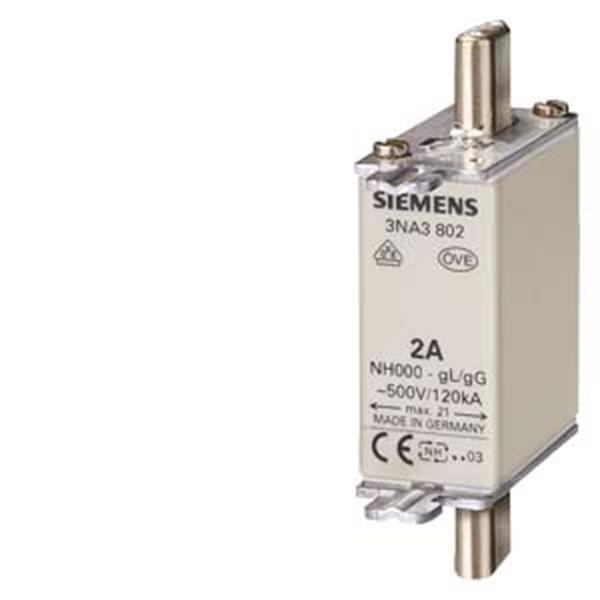 Siemens NH-Sicherungseinsatz, NH000, In: 16 A, gG, Un AC: 500 V, Un DC: 250 V