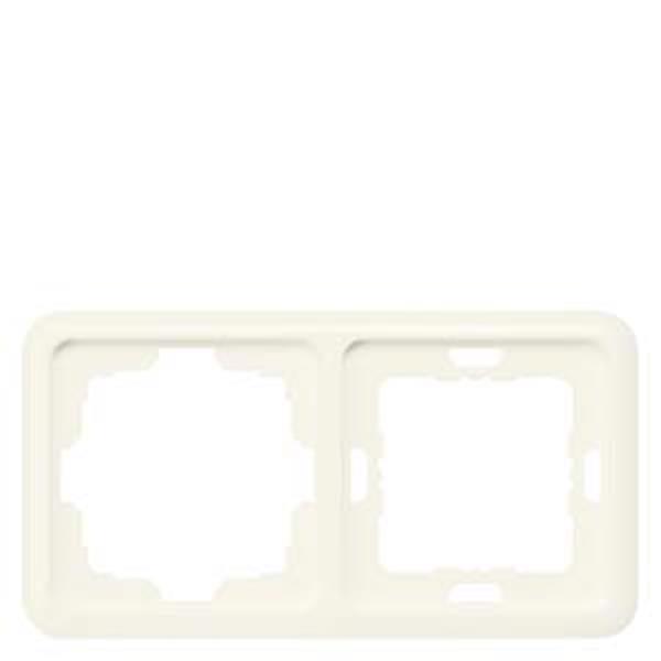 Siemens DELTA profil silber Rahmen 2-fach, mit einem großen Ausschnitt, 151x80 m